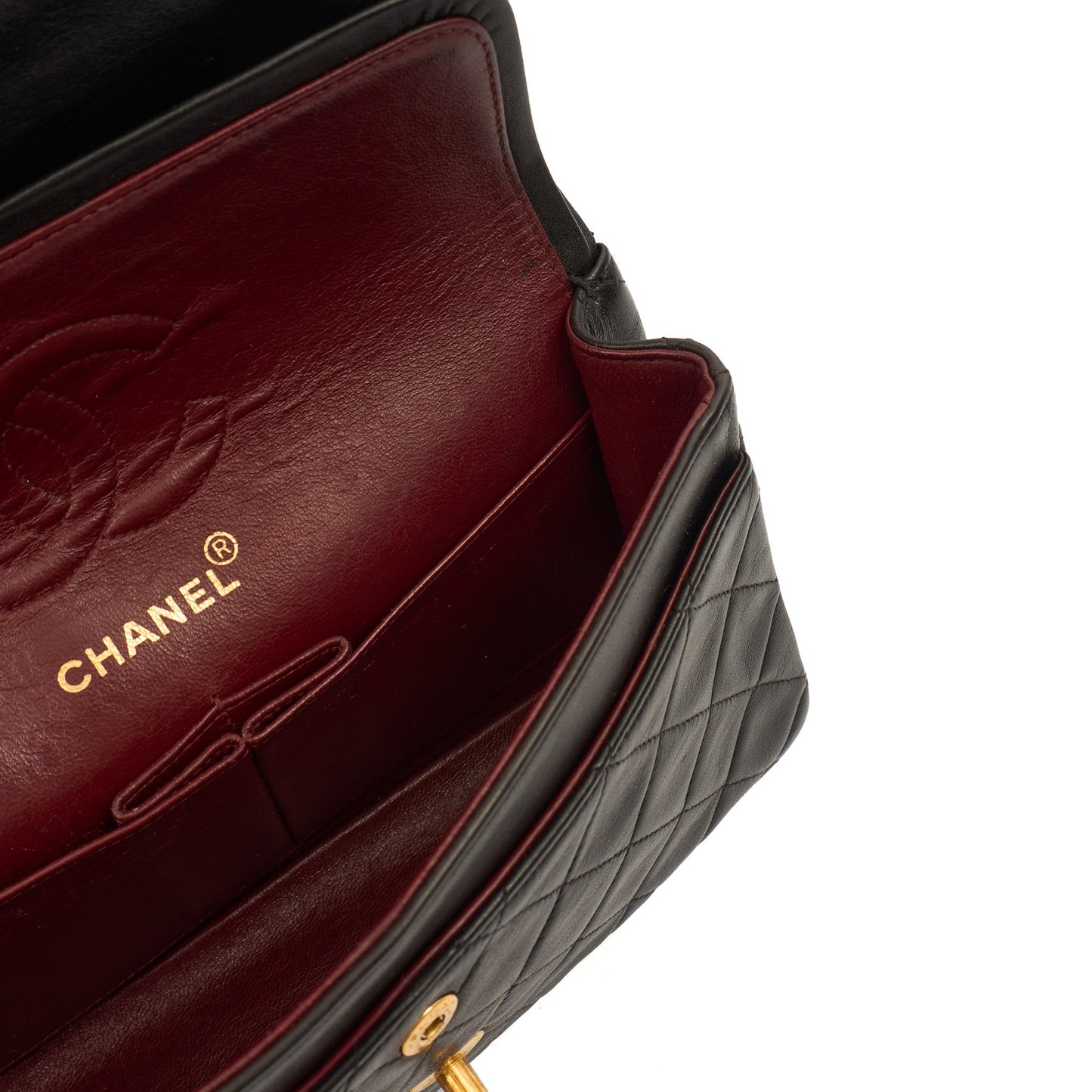 Chanel Cross Body Classic Double Flap - Small in Black, Lambskin Leather — Alternate View 12