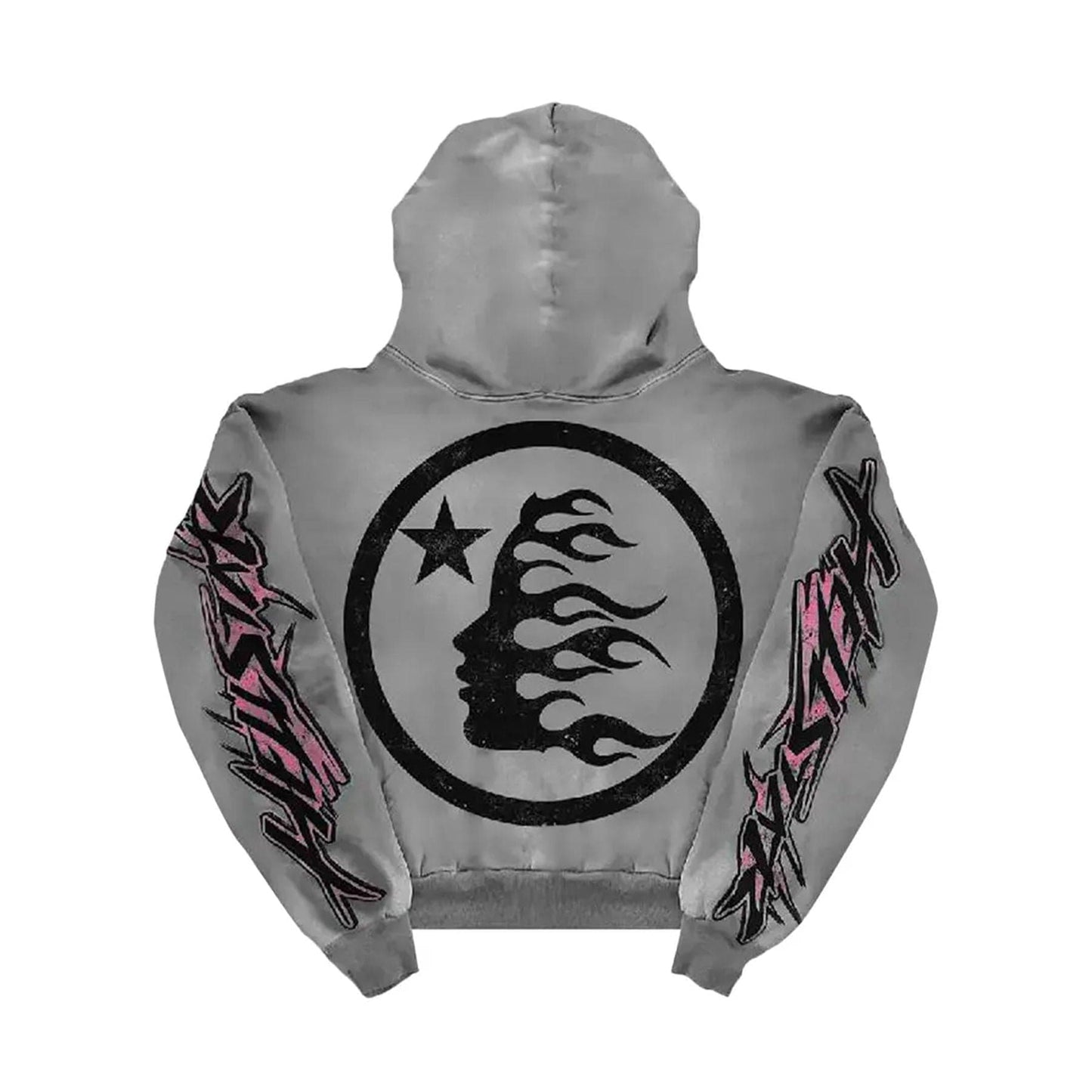 Hellstar Future Flame Hoodie 'Grey' — XXS — Side View