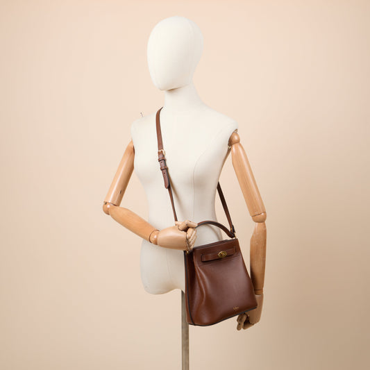 Mulberry Bucket Bag Islington in Oak, Leather — Side View