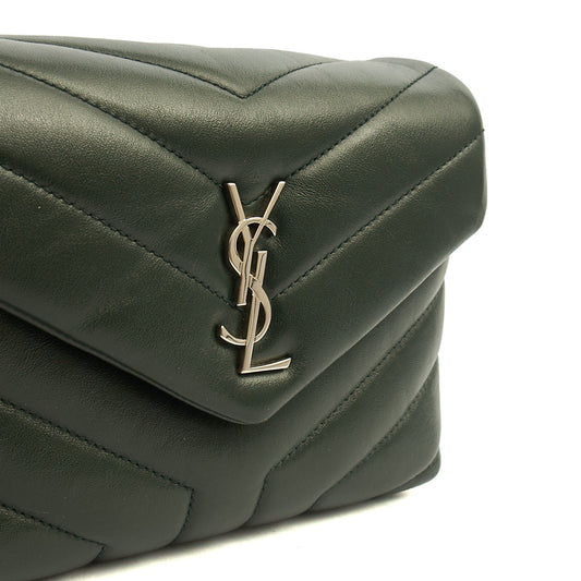 Saint Laurent Cross Body LouLou - Toy in Dark Green, Calfskin Leather — Side View