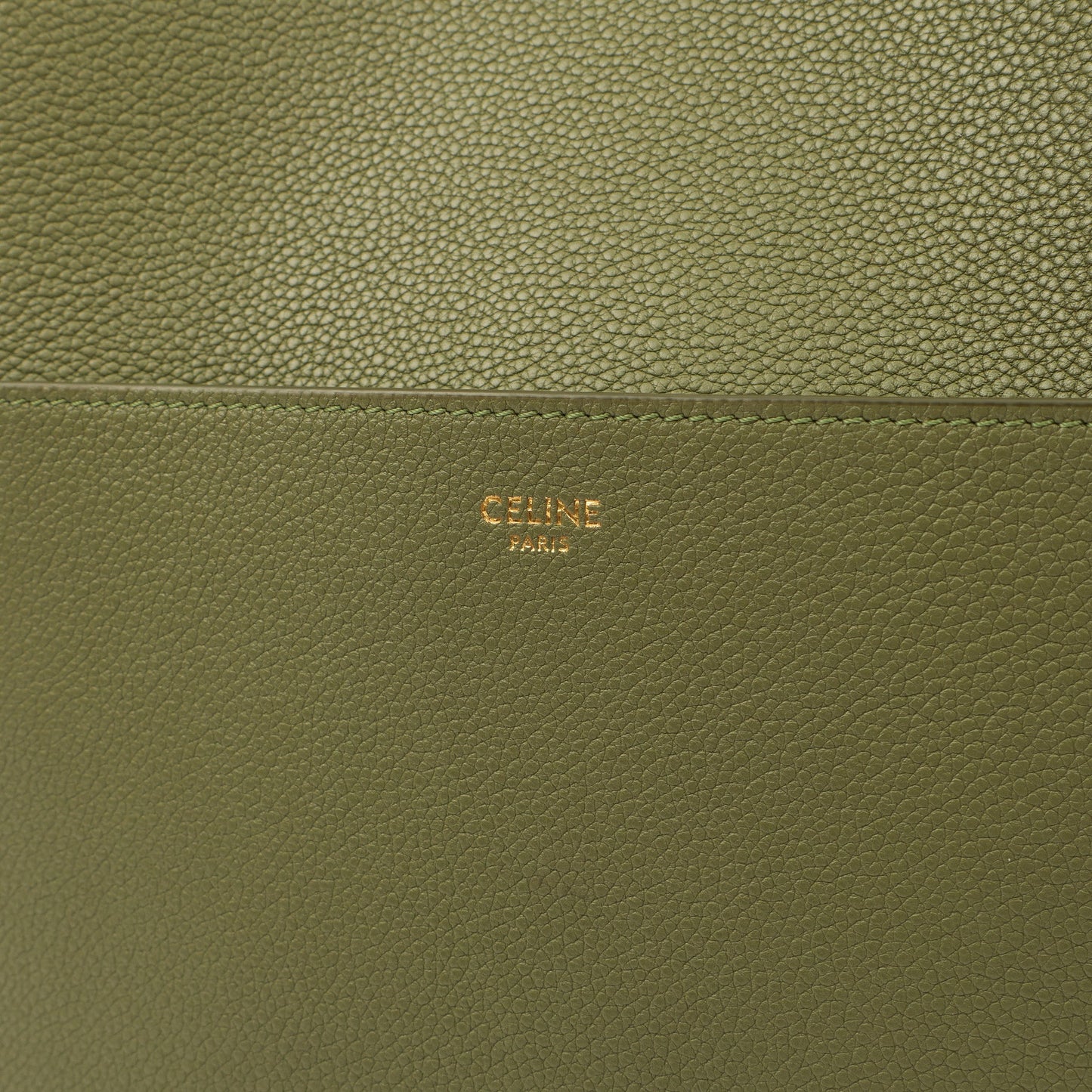Celine Tote Sangle Seau in Green, Box Calfskin — Alternate View 12