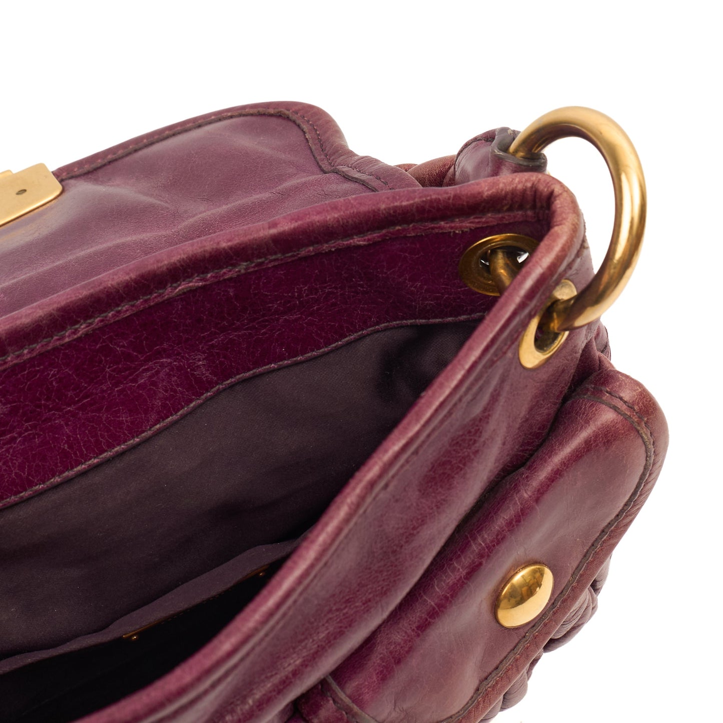 Miu Miu Shoulder Bag Coffer Shoulder Bag in Purple, Leather — Alternate View 19