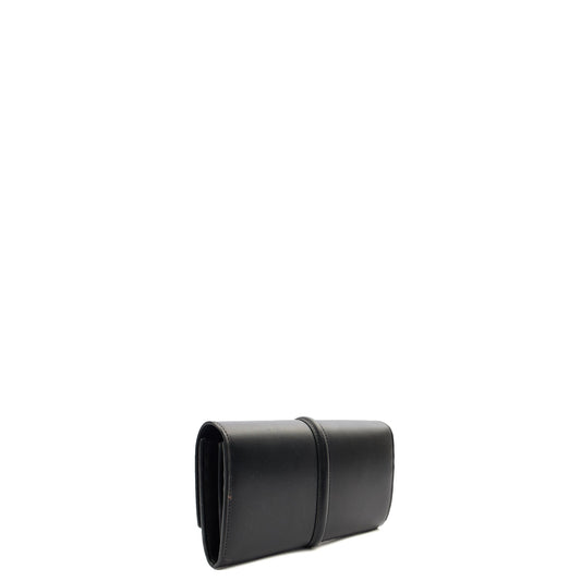 Celine Purse Wallet in Black, Box Calfskin — Side View
