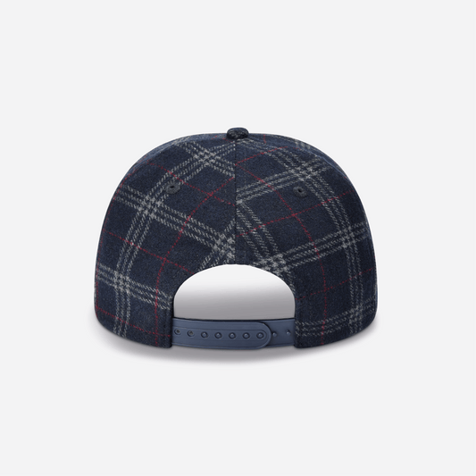 PLAID SCRIPT HAT — One size — Side View