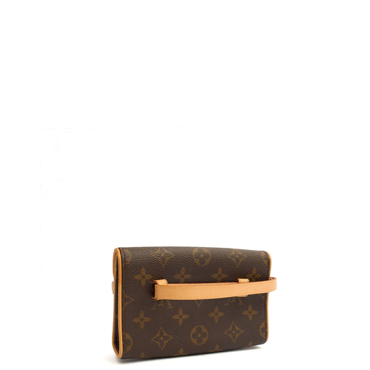 Louis Vuitton Shoulder Bag Pochette Florentine in Monogram, Canvas — Side View