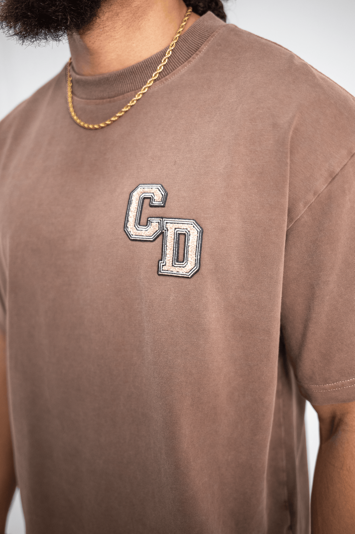 Cardair CD logo T shirt - Washed Mocha — S — Detail View