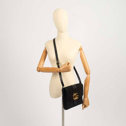 Gucci Cross Body Arli in Black, Suede — Side View