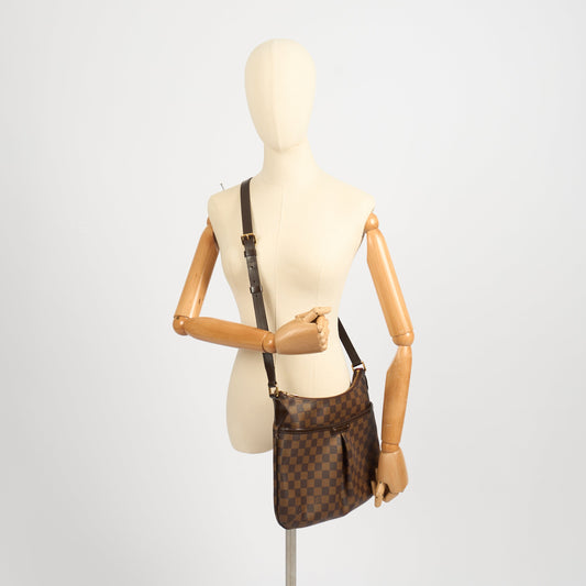 Louis Vuitton Cross Body Bloomsbury in Damier Ebene, Leather — Side View