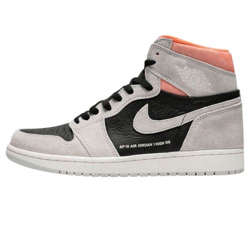 Air Jordan 1 Retro Grey Crimson — UK 3 | EU 35.5 | US 3.5 — Front View