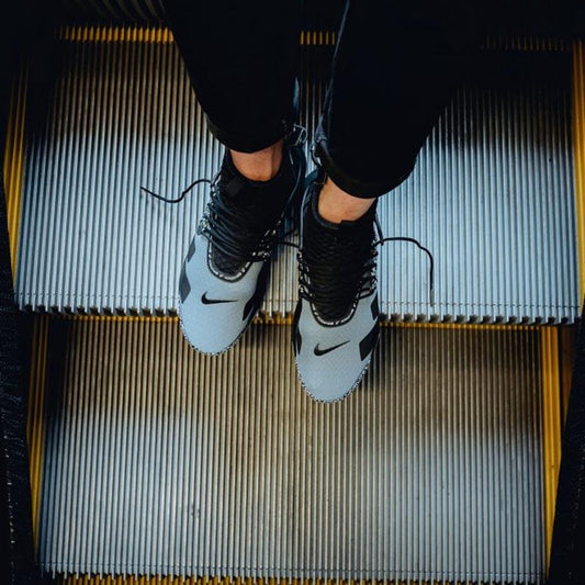 ACRONYM x Nike Air Presto Mid Grey Black — UK 3 | EU 35.5 | US 3.5 — Side View