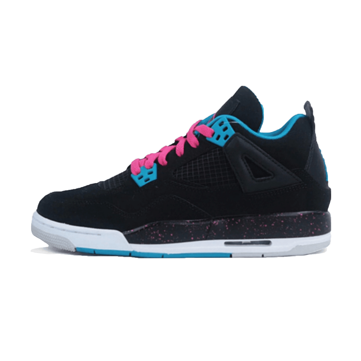 Air Jordan 4 Retro GS 'Black Vivid Pink' — UK 13.5 | EU 32 | US 1Y — Front View