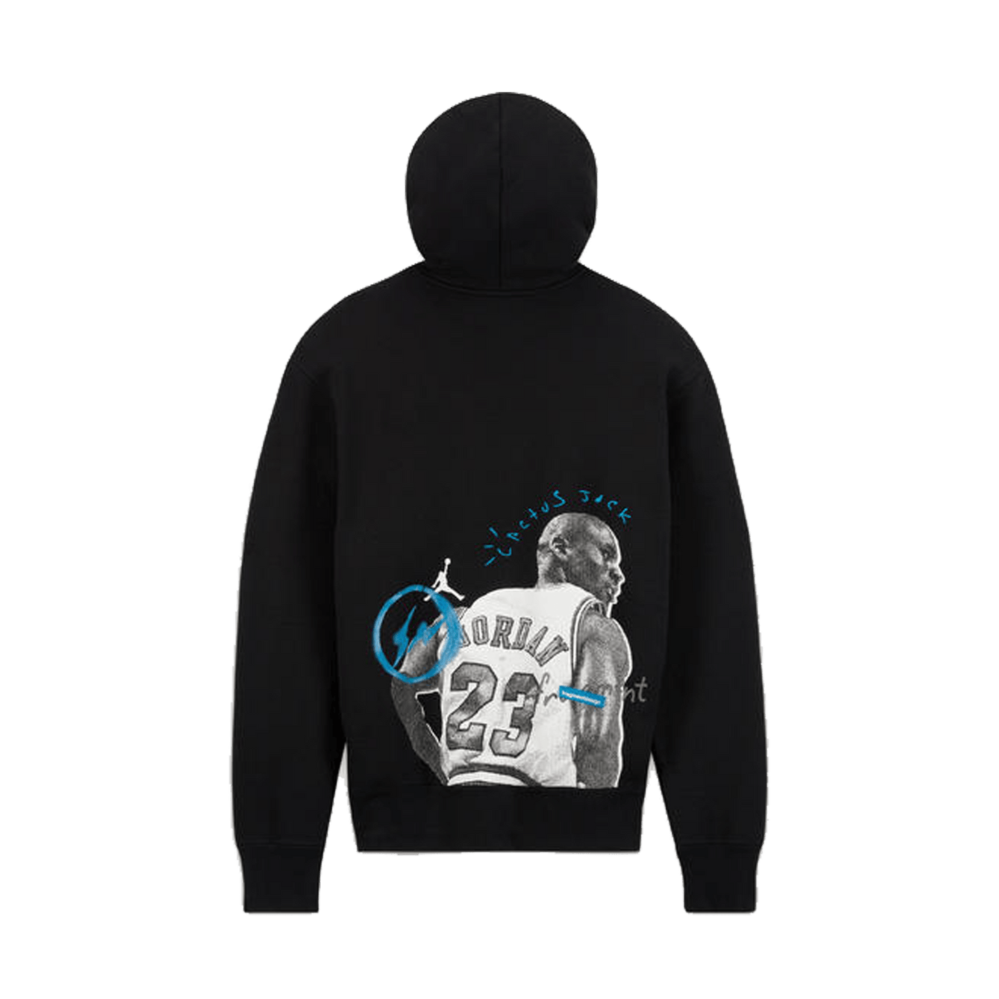 Air Jordan x Travis Scott x Fragment Hoodie 'Black' — XXS — Side View