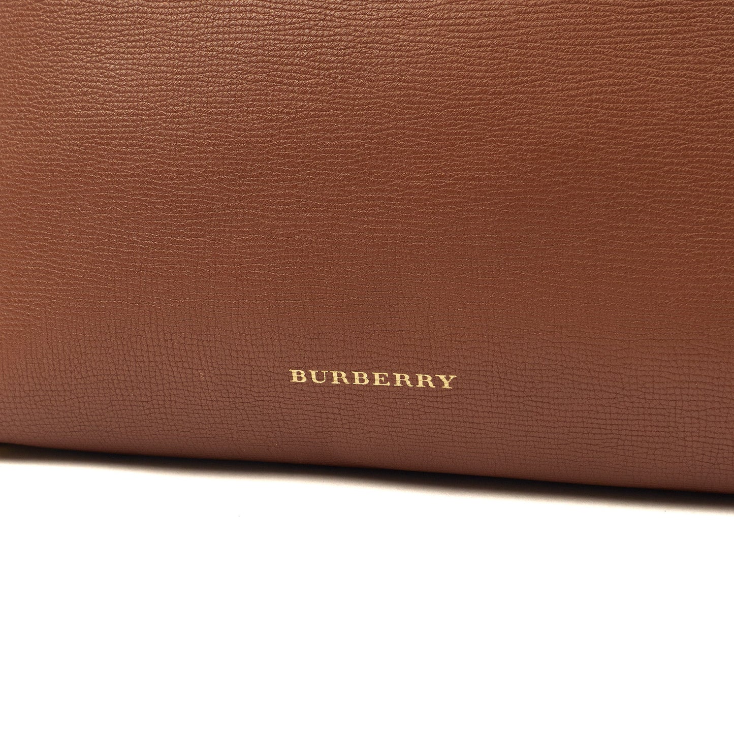 Burberry Tote Banner - Medium in Brown, Leather — Lifestyle View