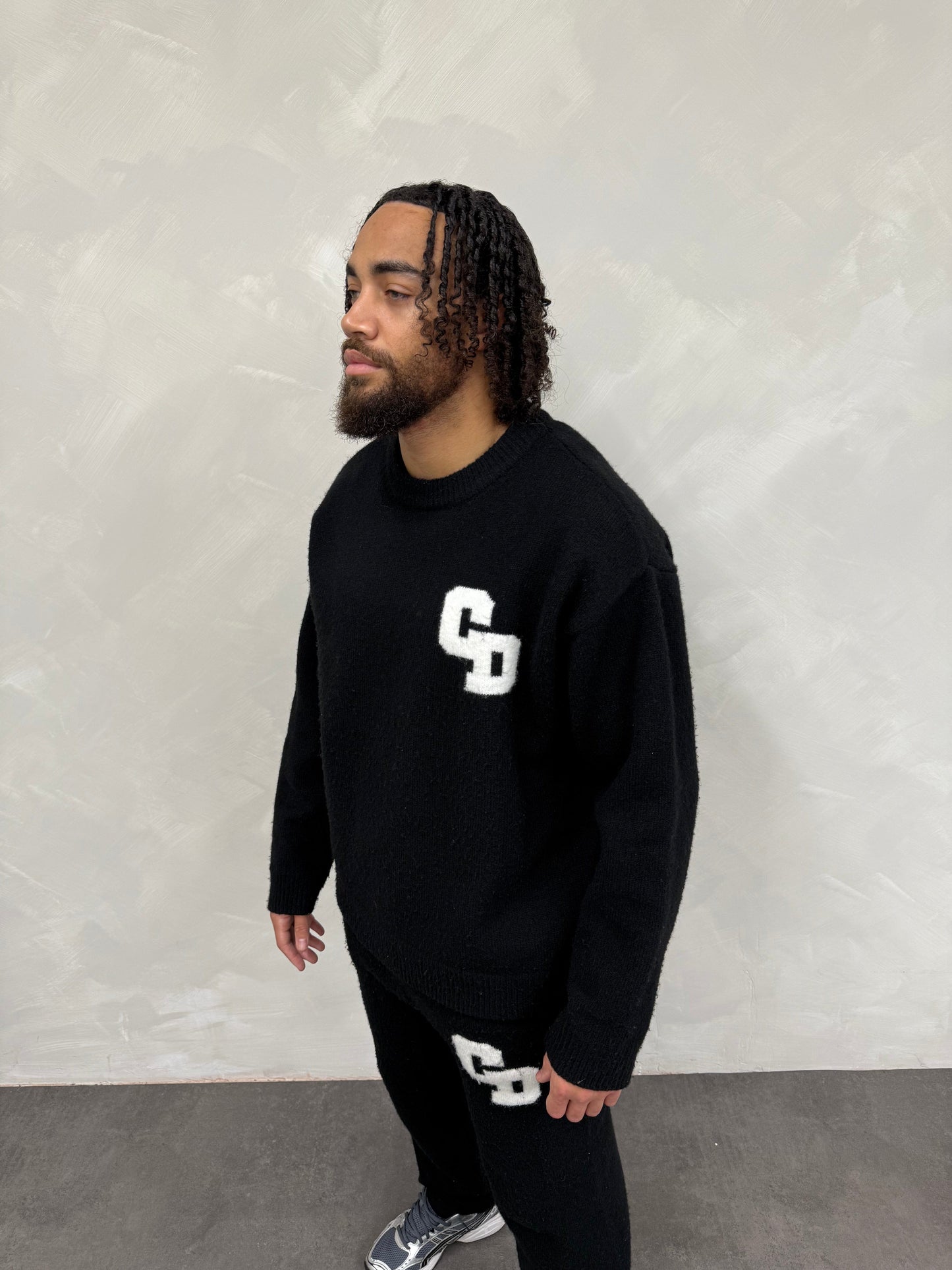 Cardair CD Logo Knit Sweater - Black — S — Back View