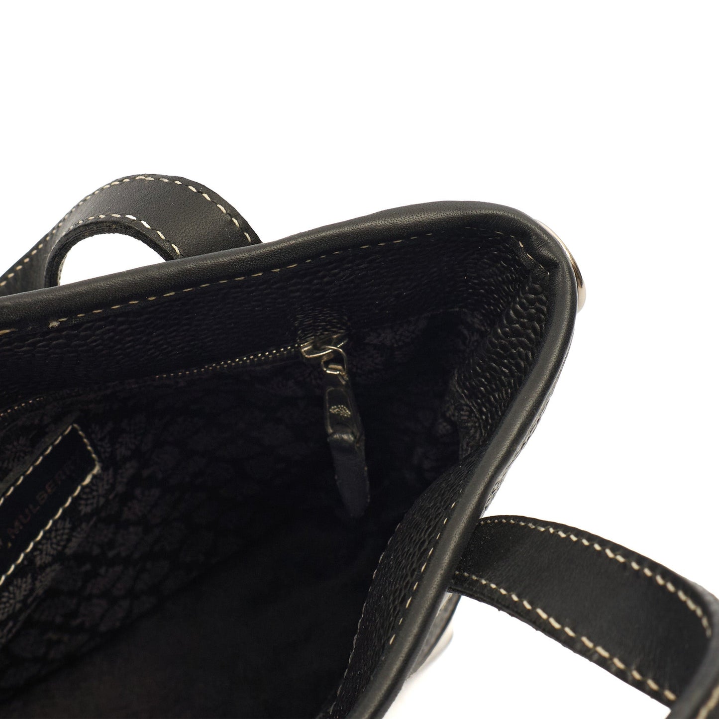 Mulberry Tote Vintage Tote in Black, Scotchgrain — Alternate View 8