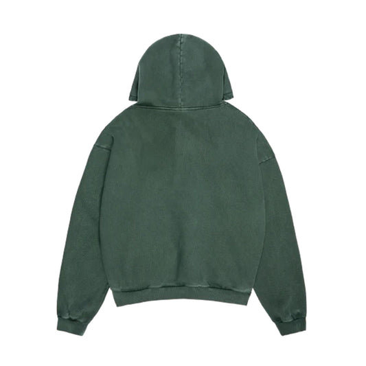 Broken Planet Basics Hoodie 'Washed Emerald Green' — XXS — Side View
