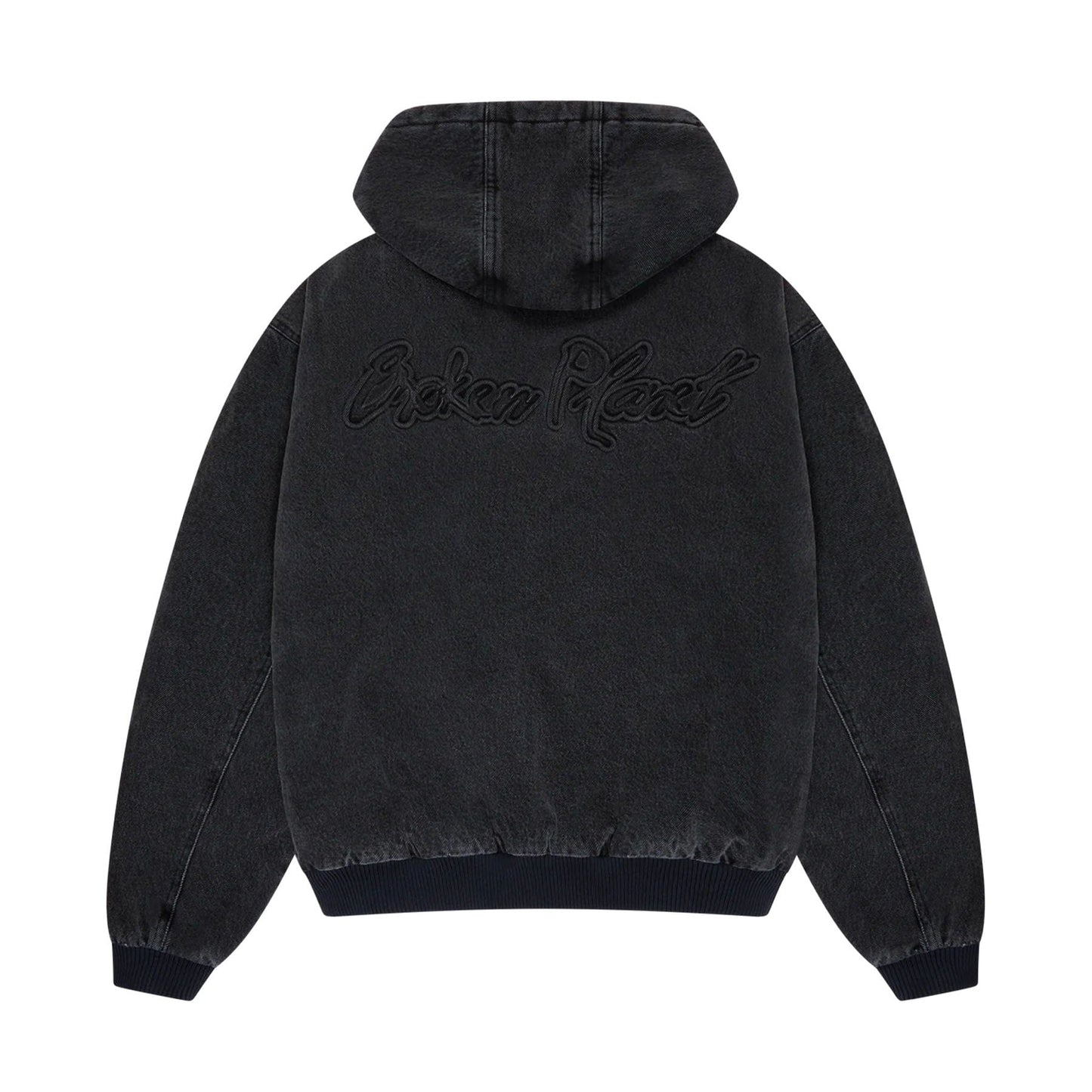 Broken Planet Denim Workwear Jacket - Washed Midnight Black — XXS — Side View