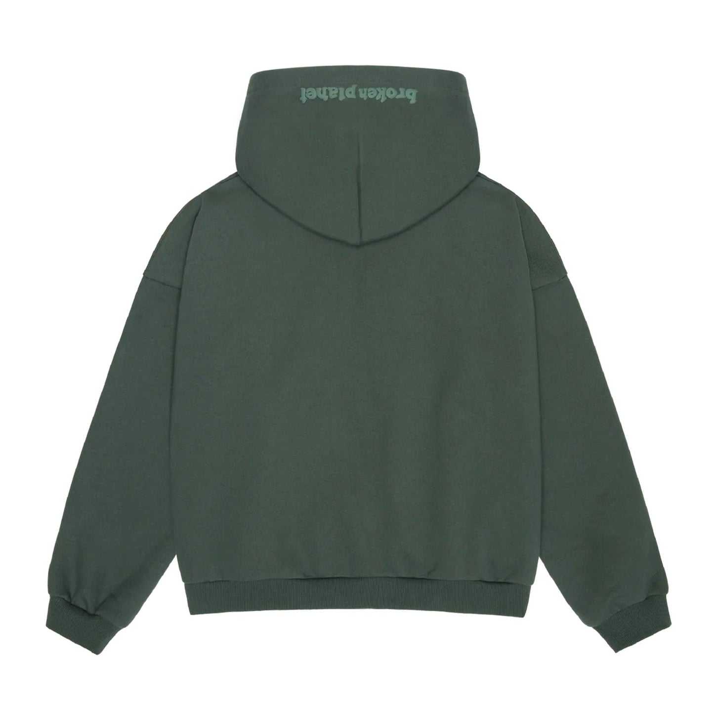 Broken Planet Zip Up Hoodie 'Emerald Green' — XXS — Side View