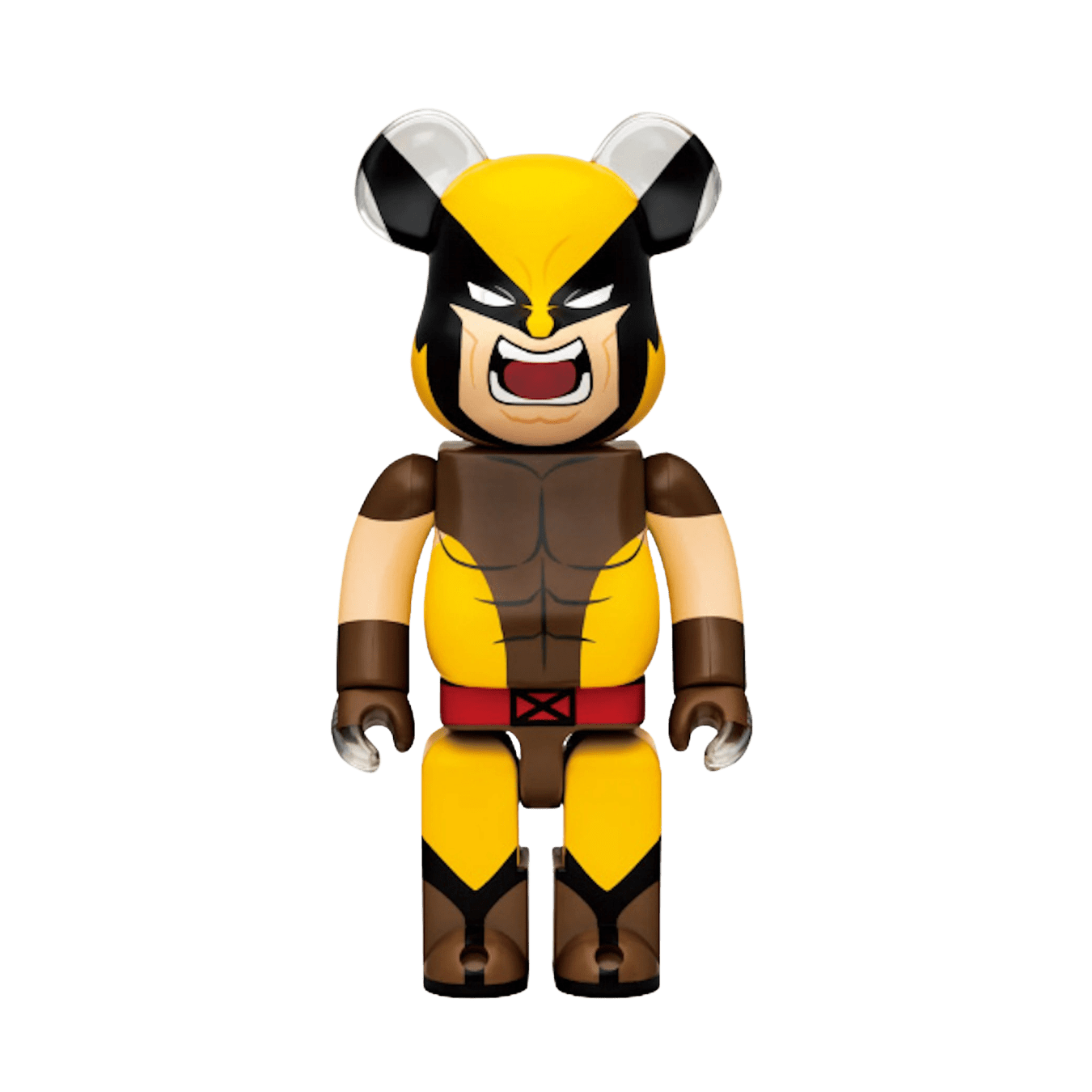Bearbrick x Marvel X-Men Happy Lottery Wolverine (Brown Costume) 400% — Front View