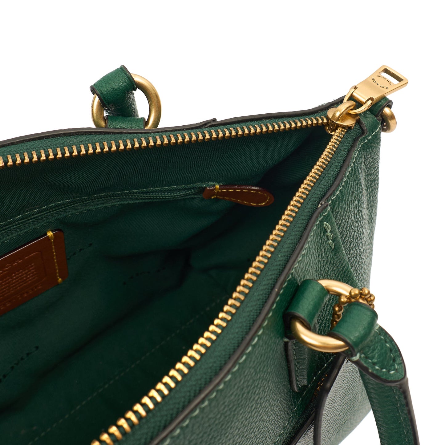 Coach Satchel Elise Satchel in Green, Leather — Alternate View 7
