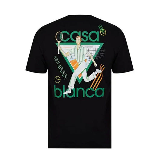 Casablanca Casa La Jeu Print T-Shirt 'Black' — XXS — Side View