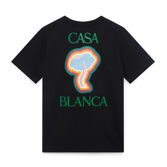 Casablanca Rainbow Mushroom T-Shirt 'Black' — XXS — Side View