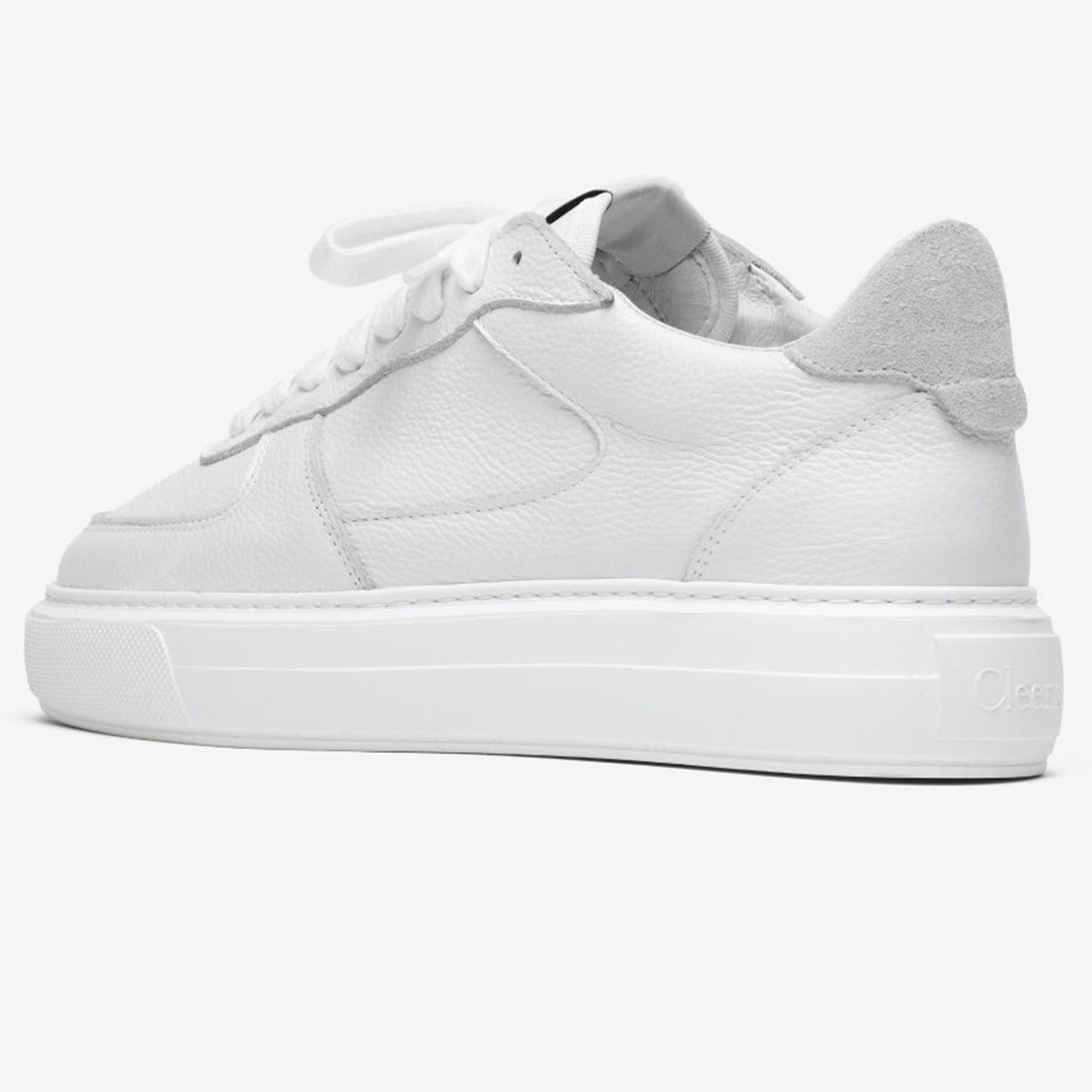 Cleens Court Trainer 'White Tumbled Leather' — UK 3 | EU 37 | US 4 — Detail View