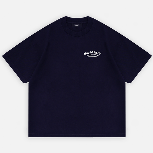 Summit Luxury Essentials T-Shirt 'Navy' — XXS — Side View