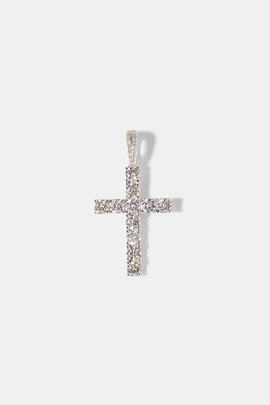Cernucci Moissanite Cross Pendant - 30mm — One Size — Side View