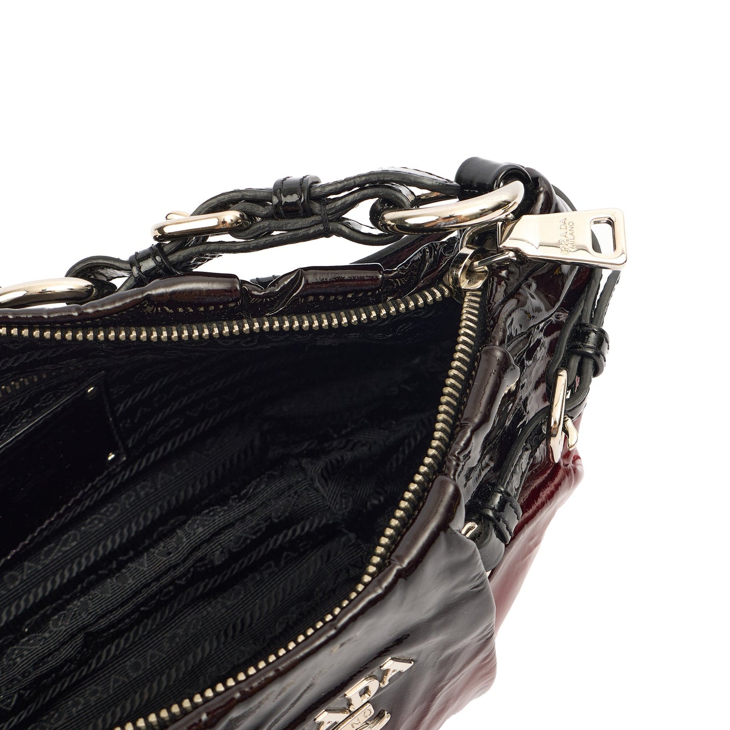 Prada Shoulder Bag Shoulder Bag in Red, Patent Leather — Alternate View 16