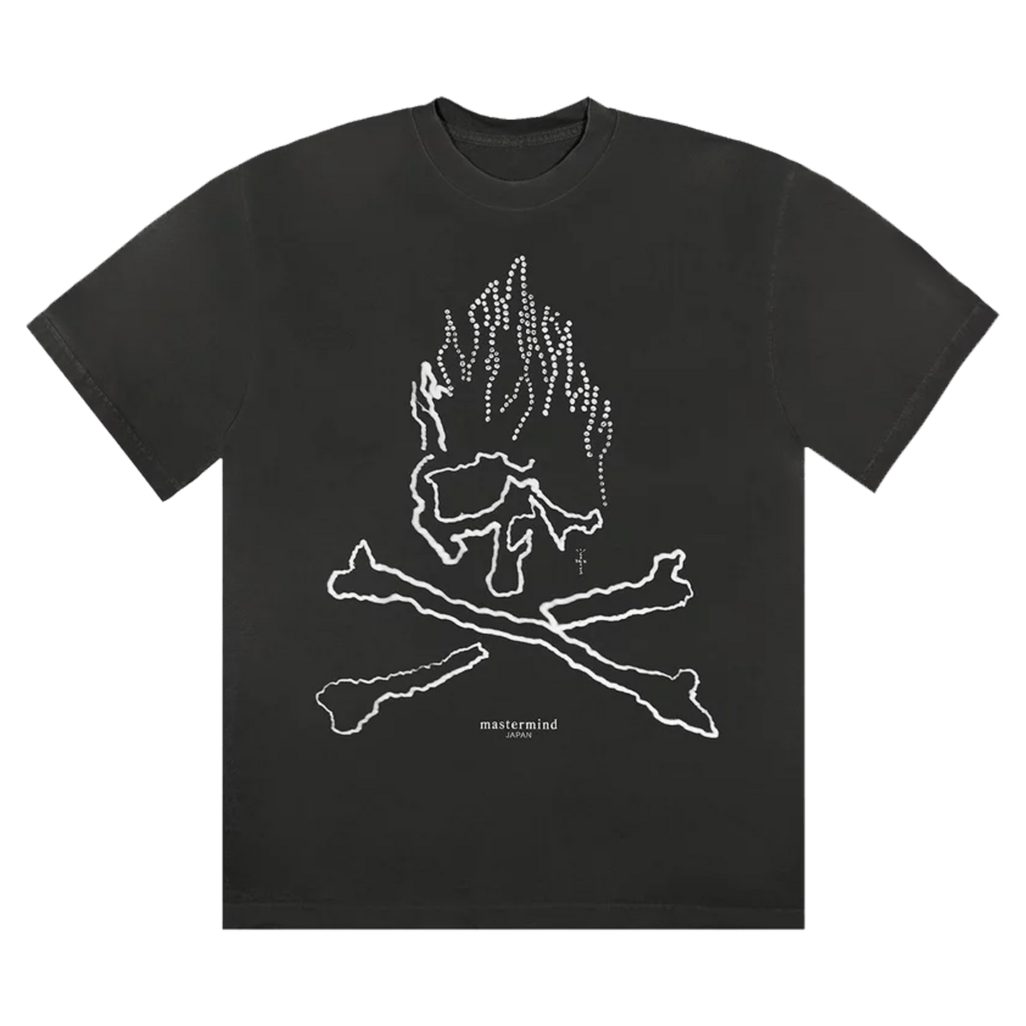 Cactus Jack by Travis Scott For Mastermind Skull Tee 'Black' — XXS — Front View
