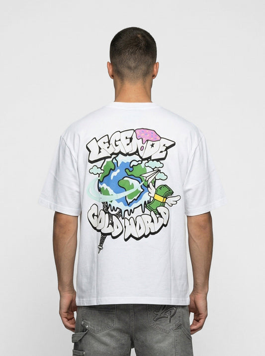 Legende Paris COLD WORLD T-SHIRT - WHITE — XS — Side View