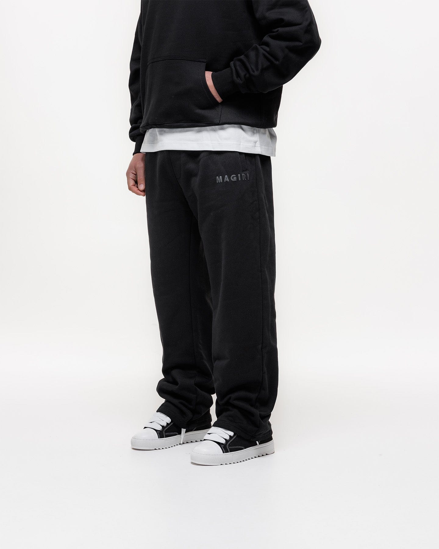 Magiri Core Puff Printed Joggers 'Black' — Black — Size S — Lifestyle View