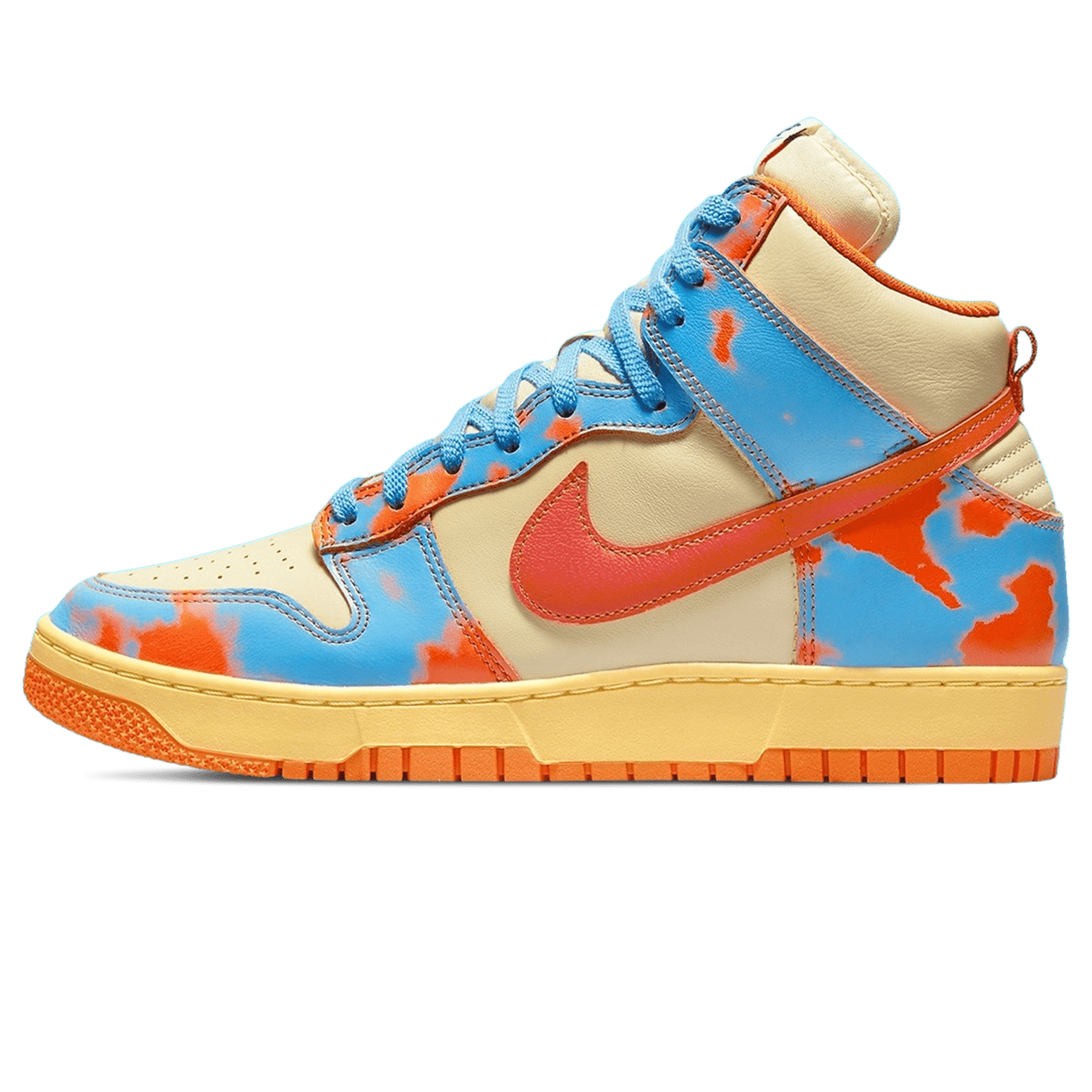 Nike Dunk High 1985 'Orange Acid Wash' — UK 3 | EU 35.5 | US 3.5 — Front View