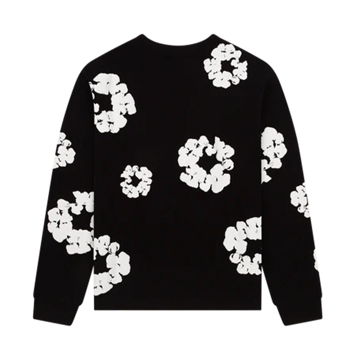 Denim Tears The Cotton Wreath Long Sleeve Tee 'Black' — XXS — Side View