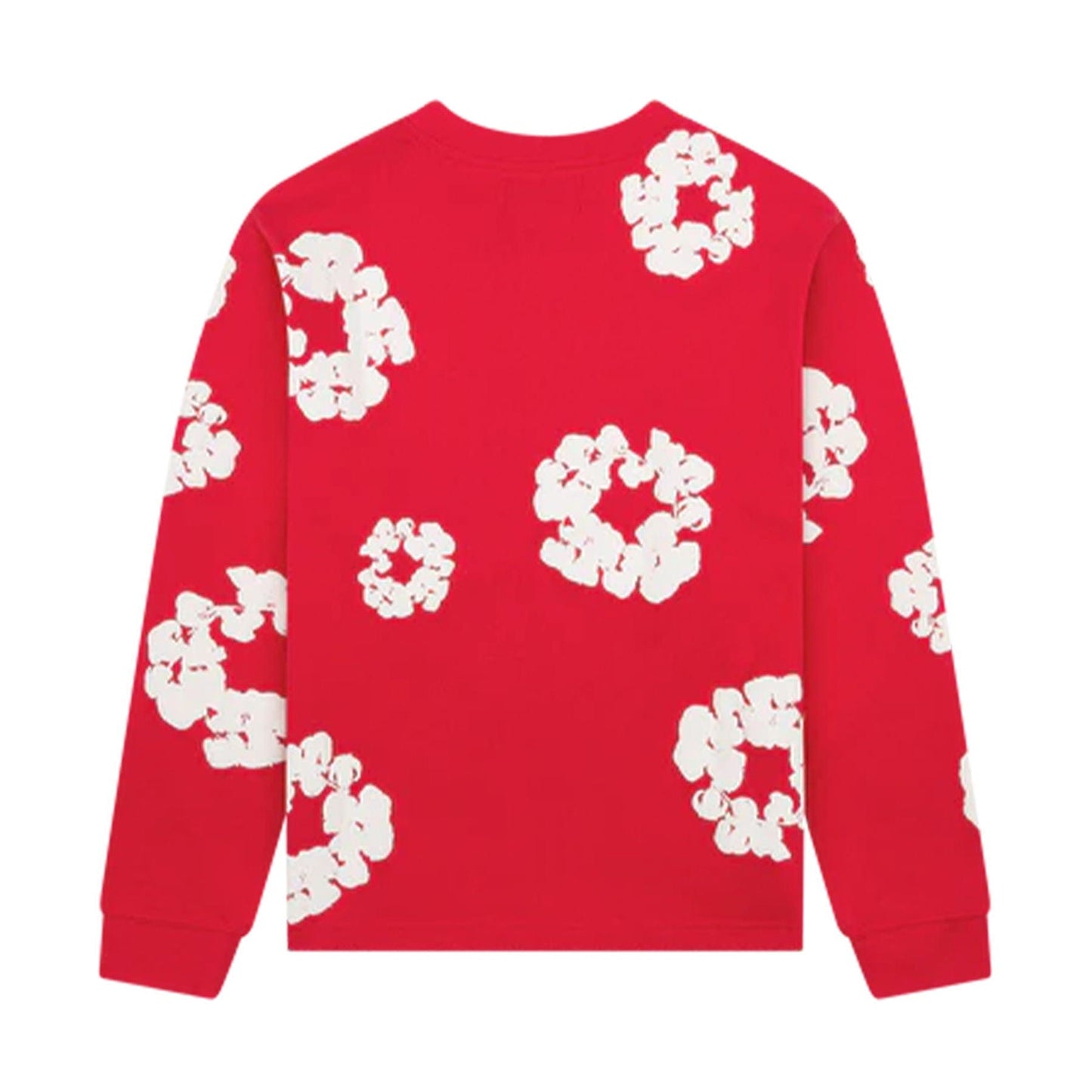 Denim Tears The Cotton Wreath Long Sleeve Tee 'Red' — XXS — Side View