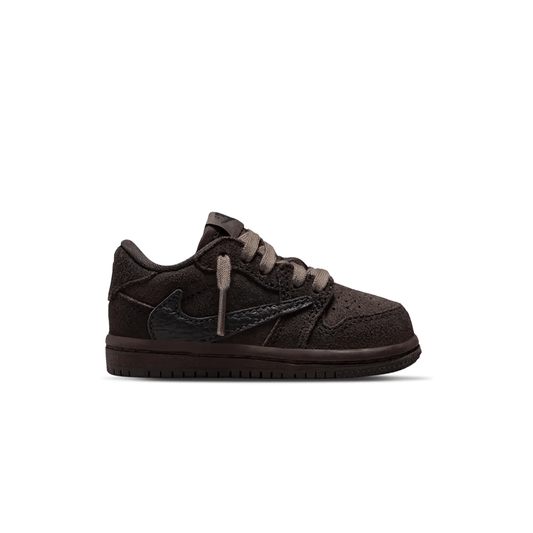 Travis Scott x Air Jordan 1 Low OG TD 'Velvet Brown' — UK 0C | EU 15 | US 0C — Side View