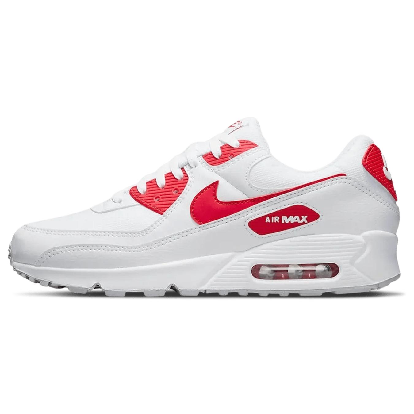 Nike Air Max 90 'White University Red' — UK 3 | EU 35.5 | US 3.5 — Front View