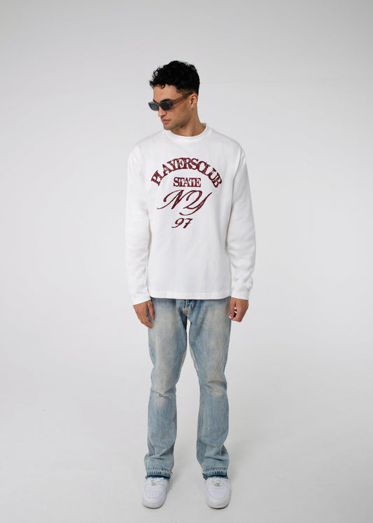 PLAYERS ONLY ECRU NY LONG SLEEVE — Small — Side View