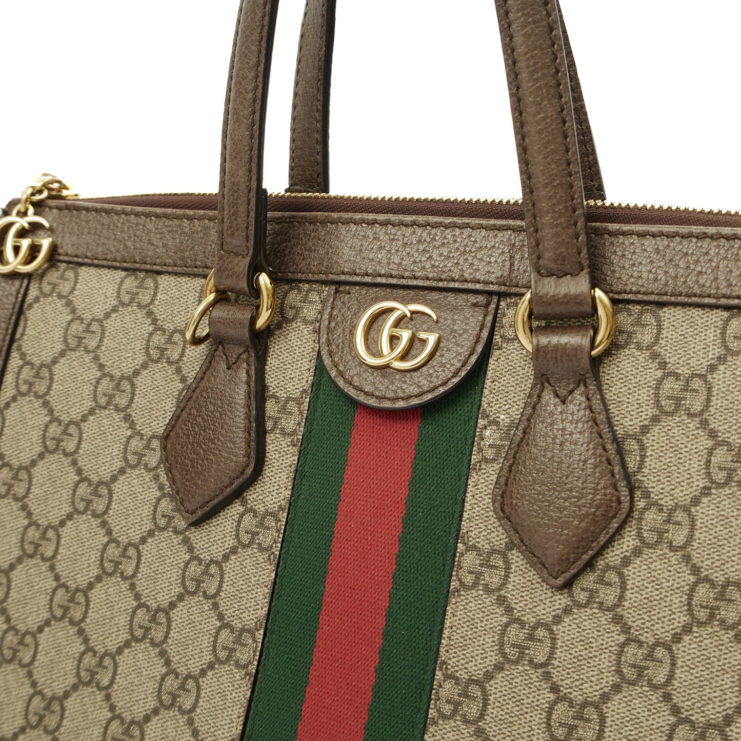Gucci Tote Ophidia Tote - Large in GG Supreme, Leather — Lifestyle View