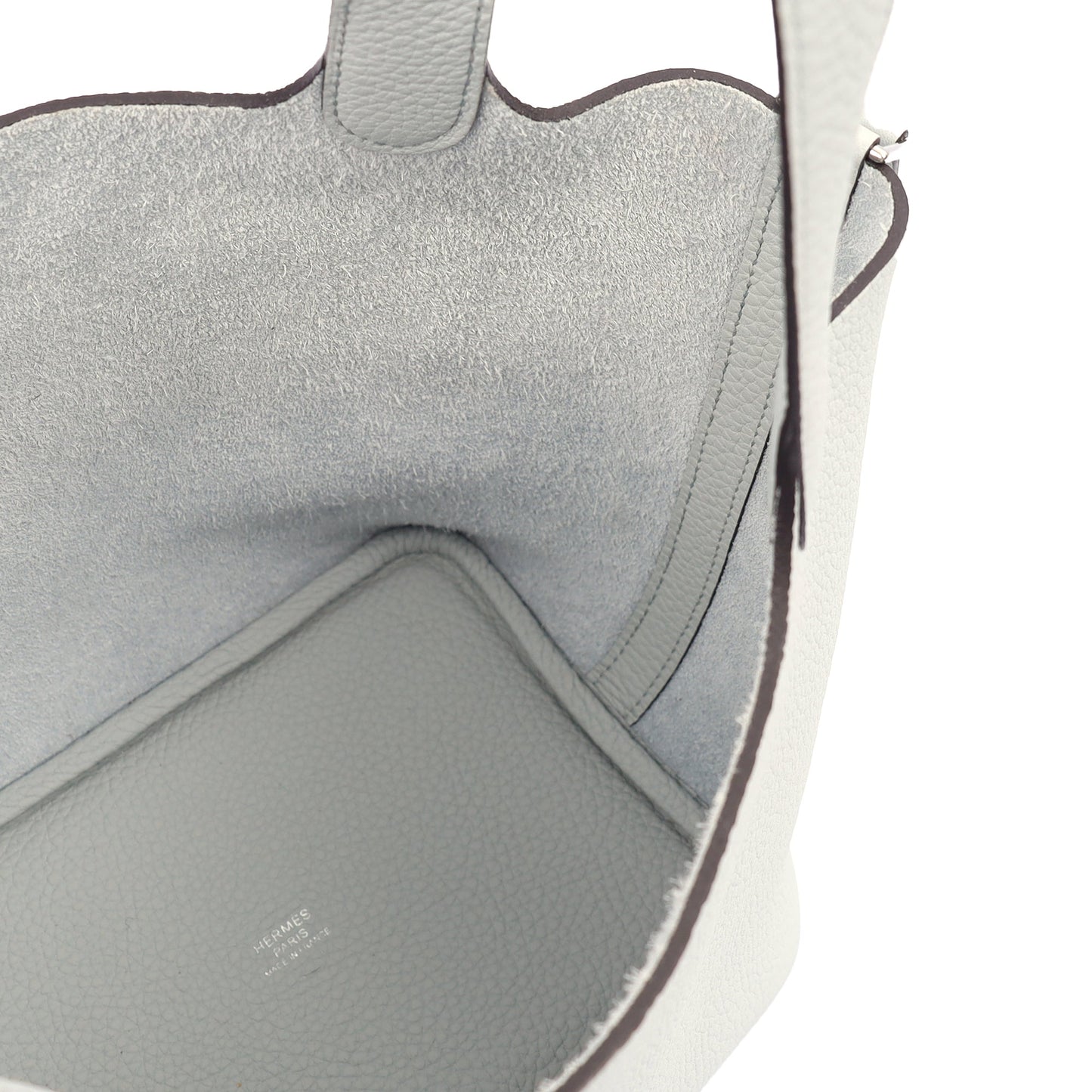 Hermes Picotin 18 in Bleu Pale, Clemence Leather — Alternate View 39