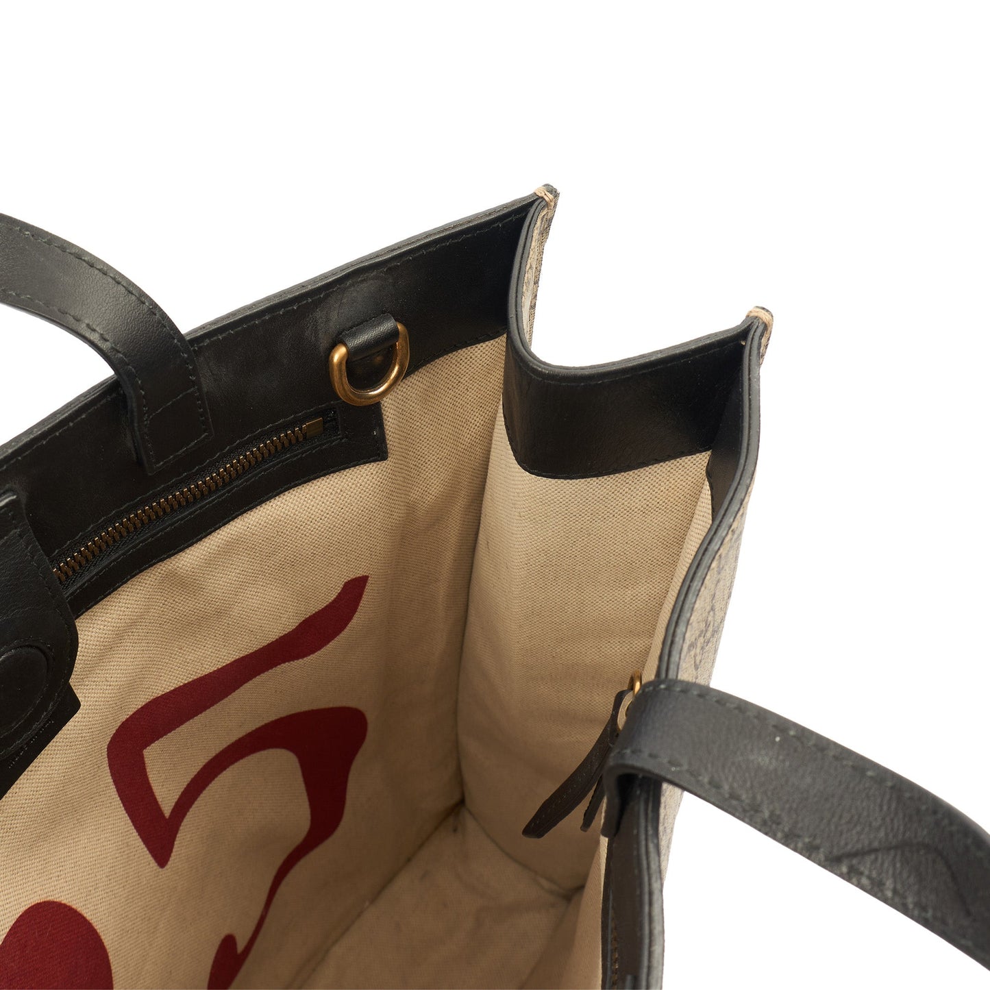 Gucci Tote Tote in GG Supreme, Leather — Alternate View 12