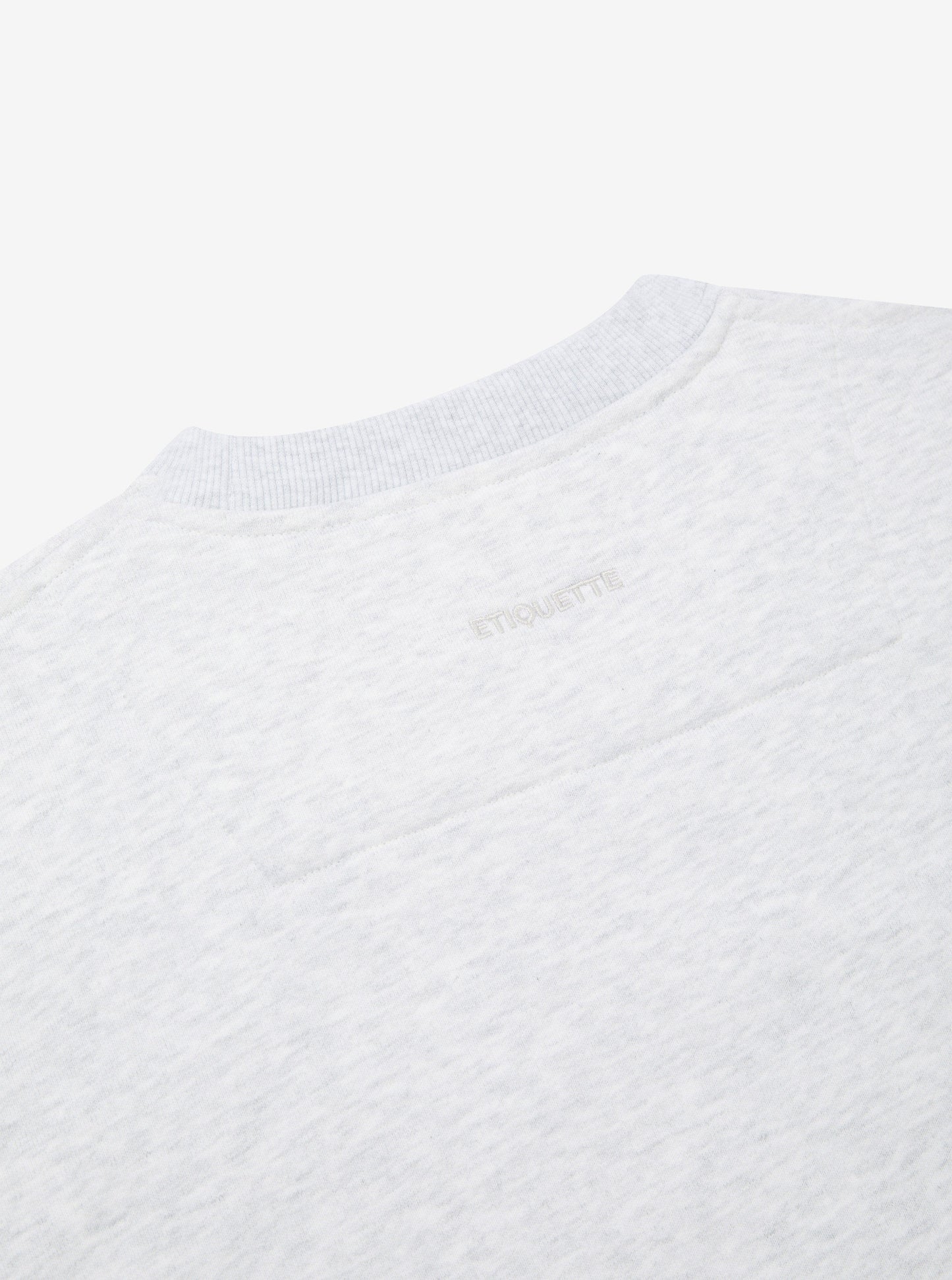 Etiquette Core Crew 'Grey' — Light Grey Heather — Size S — Lifestyle View