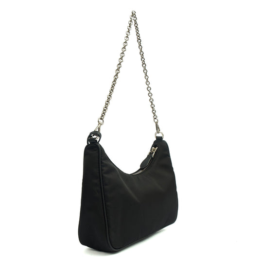 Prada Cross Body Re-Edition 2005 Bag in Black, Nylon — Side View