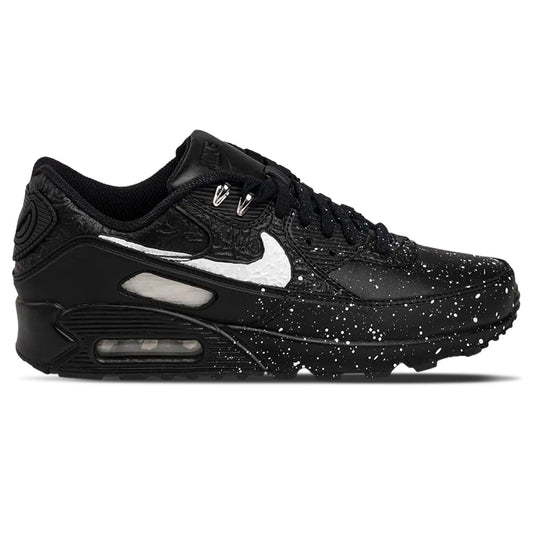 Slawn x Nike Air Max 90 'Black' — UK 3 | EU 35.5 | US 3.5 — Side View
