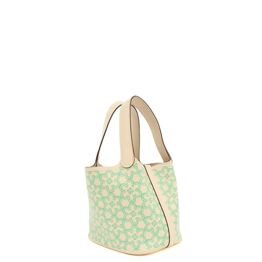 Hermes Mini Bag Picotin - Micro in Nata, Swift Leather — Side View
