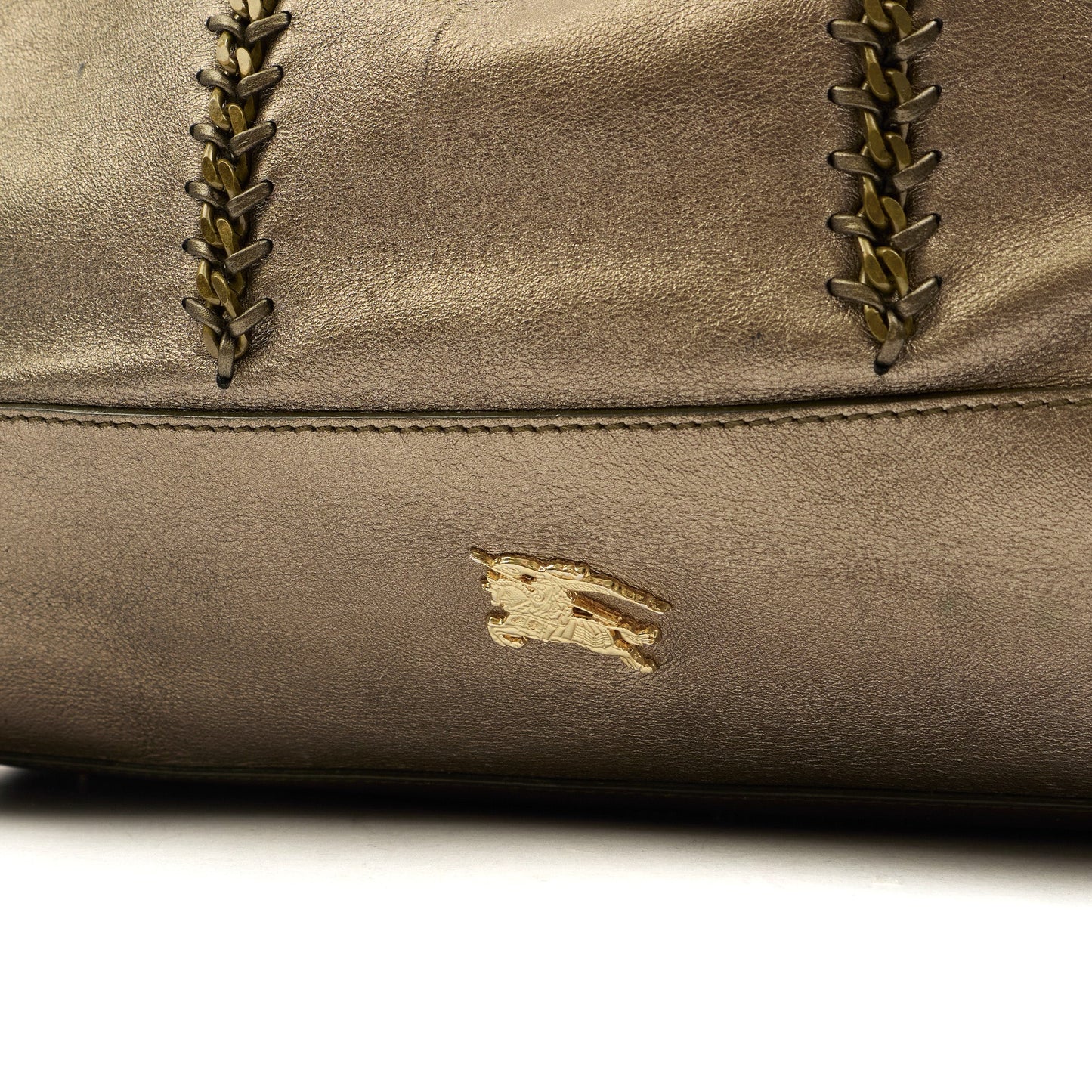 Burberry Tote Shoulder Bag in Metallic, Leather — Alternate View 12