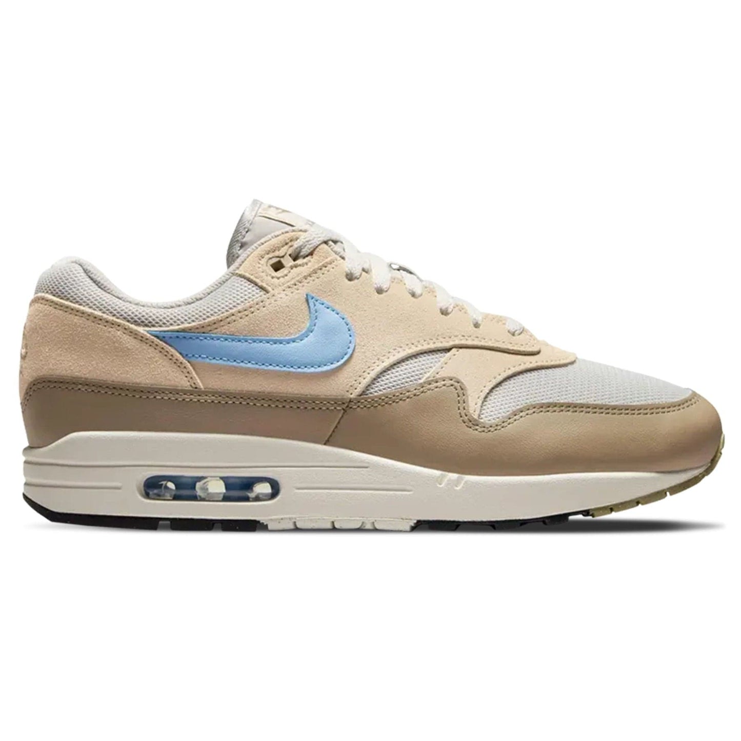 Nike Air Max 1 Essential 'Light Bone Psychic Blue' — UK 3 | EU 35.5 | US 3.5 — Side View