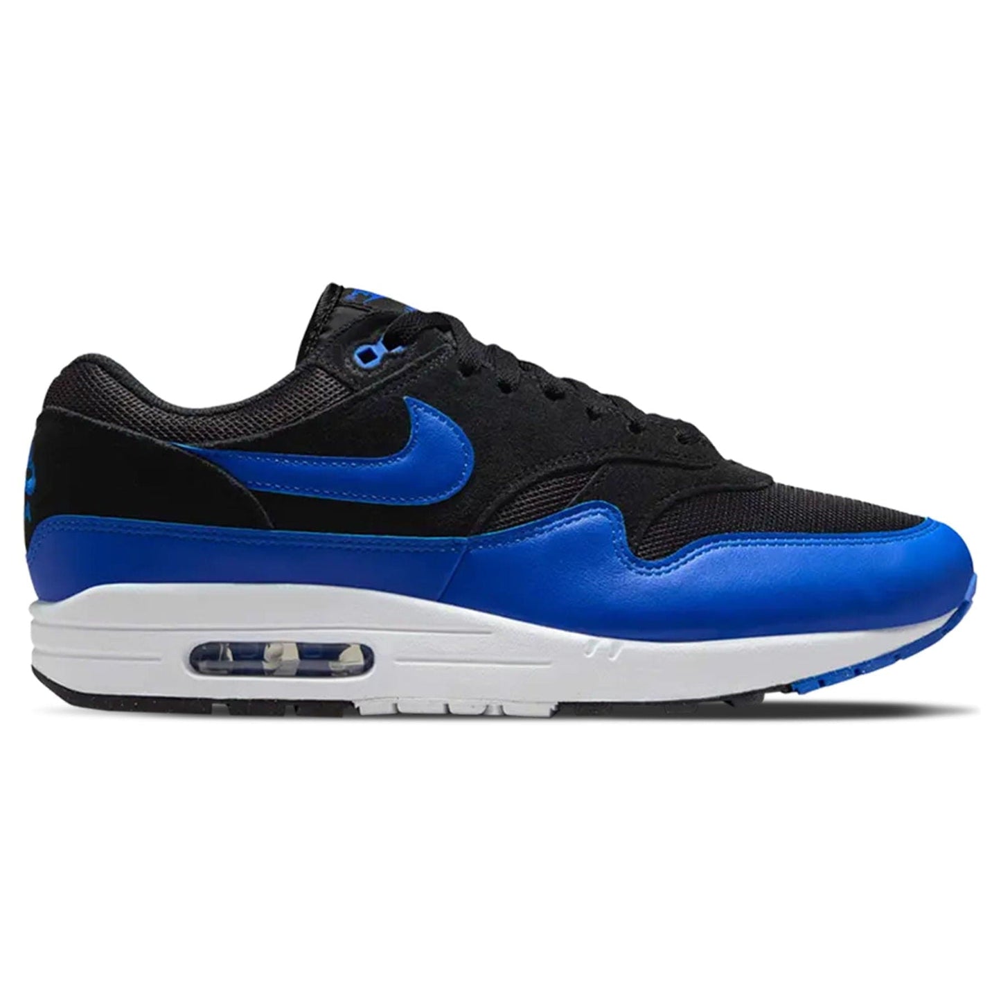 Nike Air Max 1 Essential 'Black Hyper Royal' — UK 3 | EU 35.5 | US 3.5 — Side View