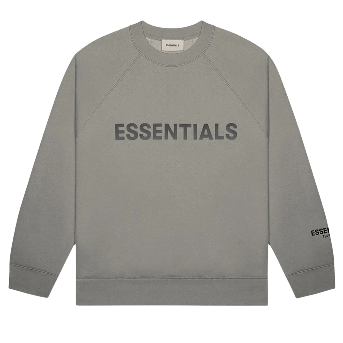 Fear of God Essentials Crewneck Sweatshirt 'Cement' — XXS — Front View